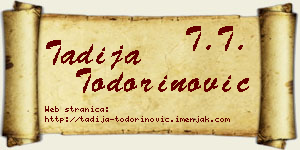 Tadija Todorinović vizit kartica